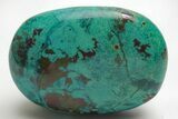 Polished, Vivid-Blue Chrysocolla Stone - Peru #210960-1